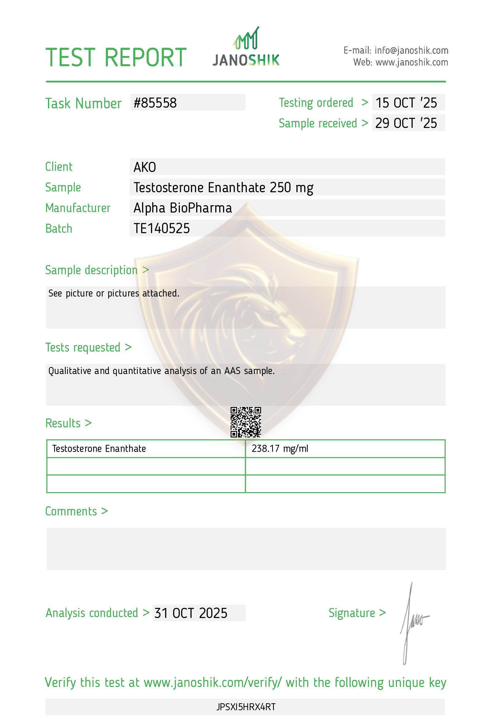 Testosteron Enanthate 250 mg - Afbeelding 3